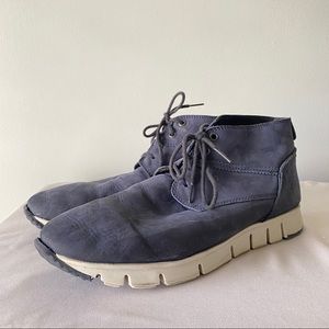 Fly London Mens Sz 12 Blue Leather Chukka Boots